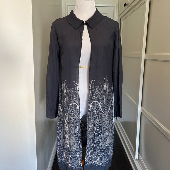 Carole Little Gray Midi Duster Size 8 NWT - Picture 1 of 5
